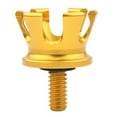 thumbnail image 1 of Tapa de perilla de tornillo de asiento con diseño de corona de 1/4" para motocicleta, reemplaza y es compatible con: dorado, 1 of 7