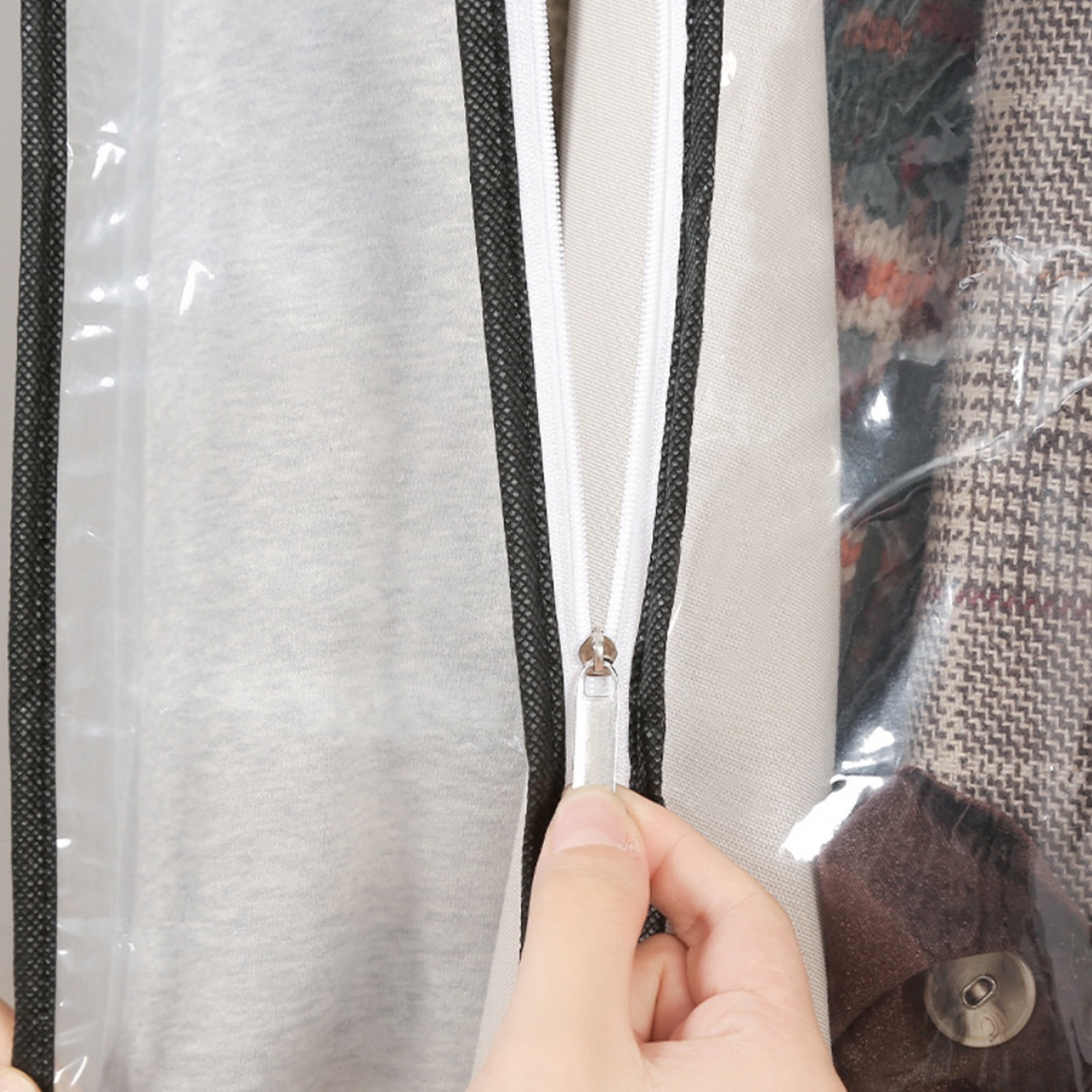 Xhegex Clear Gusseted Garment Bags for Closet Organization, Store Gowns, Suits, Dresses, Coats, and Uniforms, Keep Your Clothes Neat and Protected