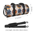 thumbnail image 2 of Honeii Vintage Botanical Butterfly Art Print Duffle Bag and Adjustable Strap,Foldable Travel Duffel Bags for Men Women,Waterproof Duffel Bags, 2 of 6
