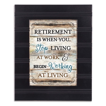 Retirement Congratulations Black 8 x 10 Beaded Board Picture Frame Plaque