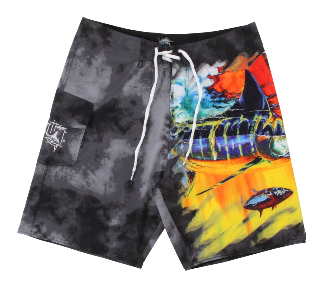 Guy Harvey Mens Mad Tropix Boardshorts 