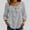 Gray, variant on CYMMPU Women's Summer Bow-Tie Square Neck Blouse, Puff Sleeve Lightweight Casual Top Light Blue XXL