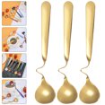 thumbnail image 3 of 3Pcs Kitchen Honey Spoons Decorative Dessert Spoons Curved Handle Spoons Home Hotel Spoons, 3 of 8