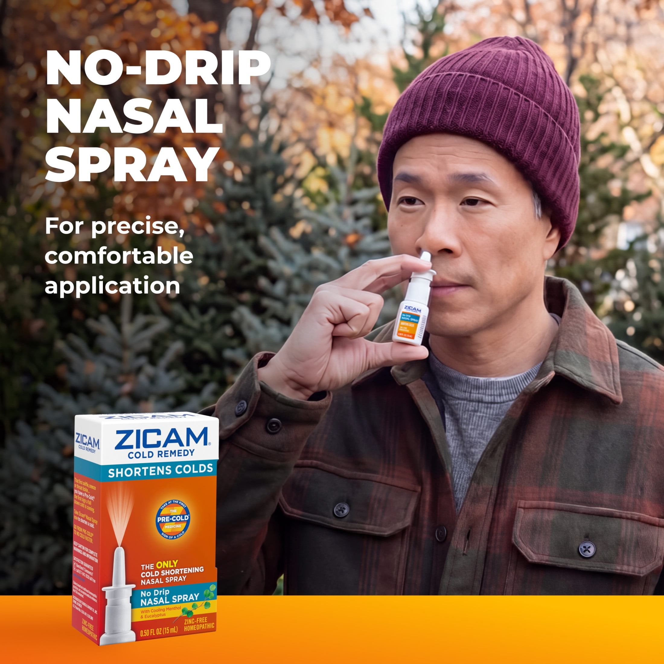 (4 pack) Zicam Cold Remedy No-Drip Nasal Spray, Congestion Relief, Menthol & Eucalyptus, .50 fl oz