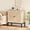 Light color Square pin, variant on Natural Sideboard Cabinet,Rattan Buffet Storage Cabinet with 2-Tier Storage for Living Room, Dining Room