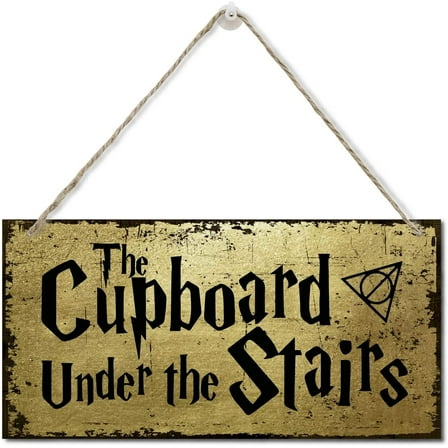 New Wood Sign 10x5 Inch Door Sign The Cupboard Under The Stairs Sign Hanging Wooden Wall Sign Home Garden Yard Signs Plaque
