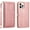 Rose Gold, variant on iPhone 13 Pro Phone Case, Strong Protective Kickstand Wallet Compartments Multi-Function for iPhone 13 Pro Phone Case Blue