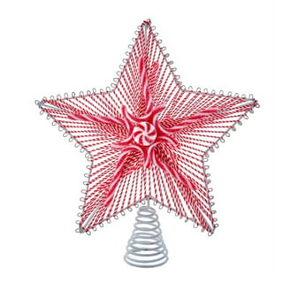 Ornativity Candy Snowflake Tree Topper - Peppermint Candy Cane Sour Belt Jelly Licorice Star Snowflakes Christmas Tree Top Decorations