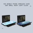 thumbnail image 3 of Cargador Inalámbrico Reloj Despertador Con Almohadilla De Carga Inalámbrica Rápida Para Iphone 11 Para Airpods 3 En 1 15W Methold EL013762-02, 3 of 6