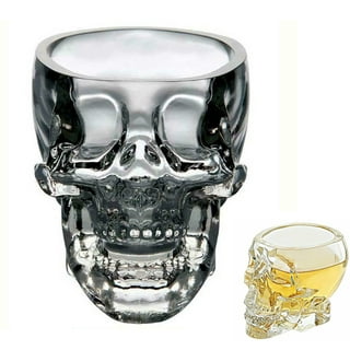 Monfince Skull Decanter Lead-free Glass Skull Prop Whiskey Bottle