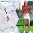 thumbnail image 6 of Yuyamidu Xmas Tree Womens Long Sleeve Golf Shirts Snowman Zipper Collared Athletic Red Christmas Golf T Shirt Tennis Activewear Size 2XL, 6 of 8