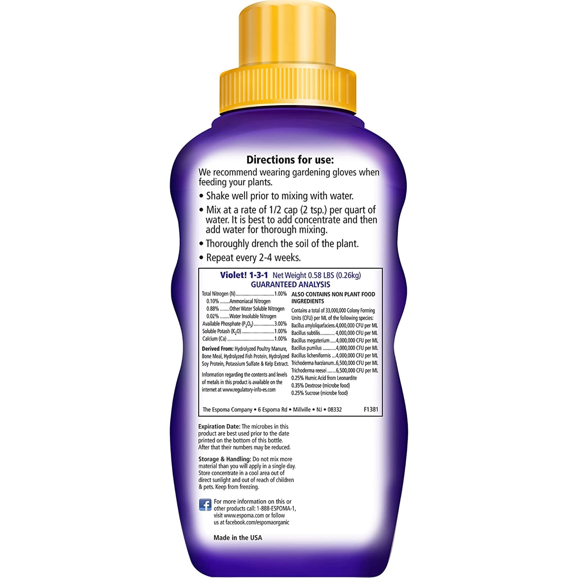 Espoma Orchid! Liquid Plant Food, Natural & Organic Bloom Booster for Orchids, 8 fl oz, Pack of 2