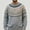 Gray, variant on Babcutegg Mens Fair Isle Crewneck Sweater Long Sleeve Jacquard Knit Pullover Fall Winter Loose Casual Sweaters Size L