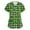 A004-Dark Green, variant on St. Patrick's Day Womens Scrub Top Irish Shamrock Printed V Neck Nurse Working Uniforms Summer Short Sleeve Festival Scrub Shirts