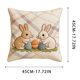 thumbnail image 3 of Fundas de almohada de Pascua | Fundas decorativas para cojines de sofá y cama | Fundas cuadradas de 45 x 45 cm | Decoración para el hogar: sala de estar, dormitorio, patio | Juego de 1, 3 of 6