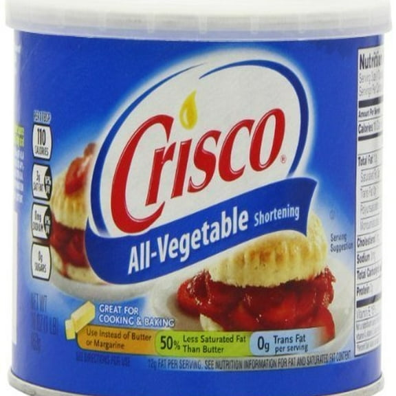 Crisco All-Vegetable Shortening, 16oz Can (Pack of 48)