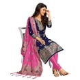 thumbnail image 7 of Trendmalls Women's Wear Silk Fabric Regular Wear Embroidered Straight Kurta Pant Suit set, 7 of 7
