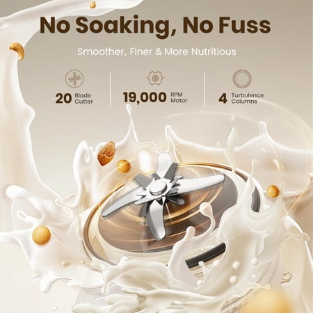 MOREBLUE 10-IN-1 AUTOMATIC NUT MILK MAKER, 56OZ SOY MILK MAKER MACHINE WITH SELF-CLEANING,HOMEMADE OAT MILK MAKER WITH DELAY START PLANT-BASED & DAIRY-FREE BEVERAGE