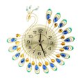 thumbnail image 3 of Clock, Silent Clock Modern Wall Clock 3D Non Ticking Clock, Peacock Shape Large Clock For Bedroom Office Living Room Home, 3 of 8