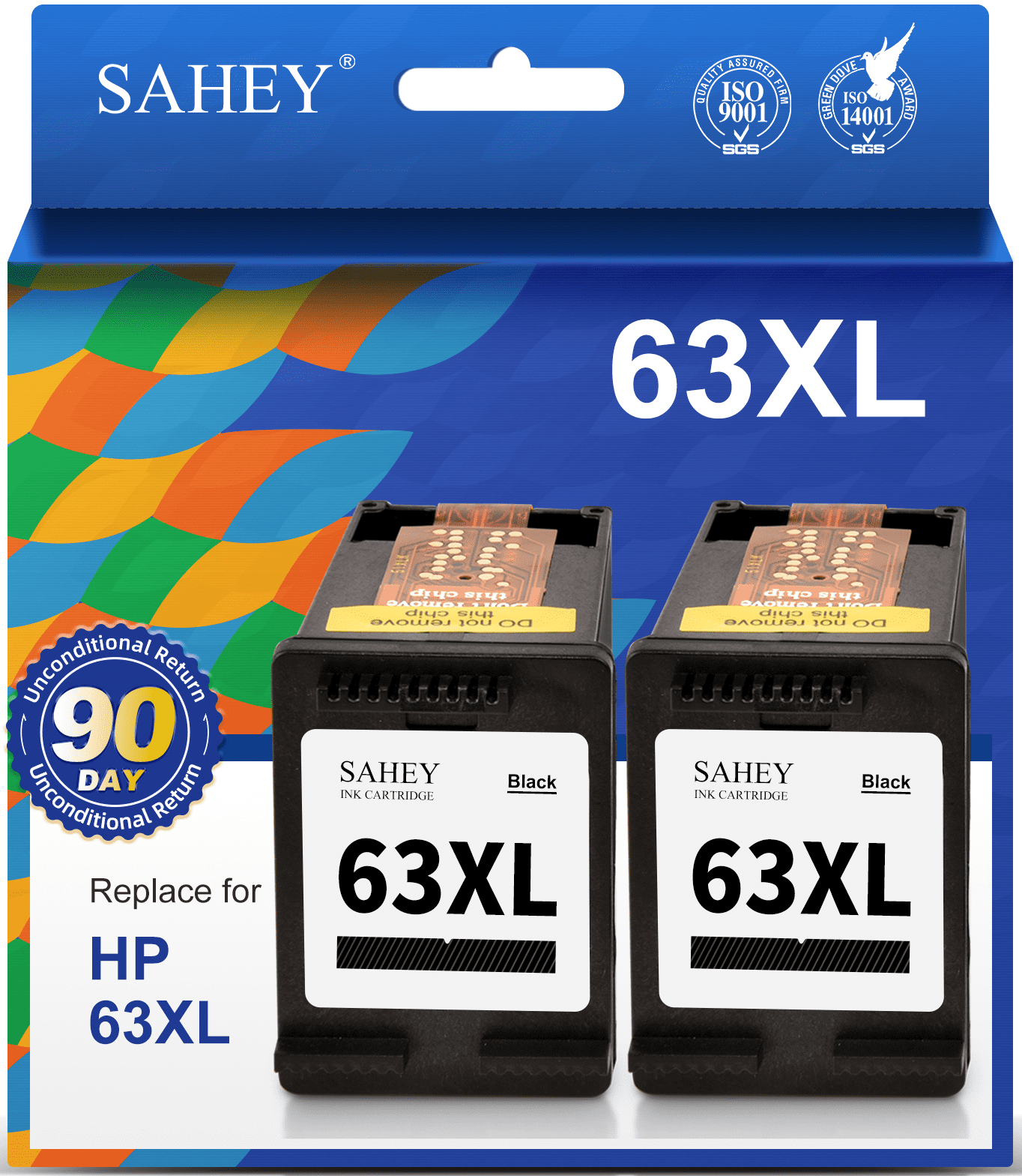RETCH Remanufactured Ink Cartridges – Replacement For HP 63XL (2-Pack), High Yield, Compatible With DeskJet, Envy & OfficeJet Printers