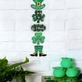 thumbnail image 5 of romoty St. Patrick's Day Porch Sign, 45.28 x 11.81 Inch Vertical Wooden Welcome Door Banner, Lucky Shamrock Leprechaun Decor for Front Door Wall and Entryway, 5 of 6