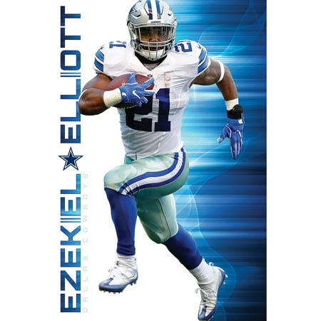 - Dallas Cowboys Ezekiel Elliott Sports Poster 22x34