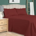 thumbnail image 4 of Blue Nile Mills 300-Thread Count Solid Deep Pocket Egyptian Cotton Sheets, California King Size- Burgundy, 4 of 4