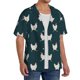 thumbnail image 2 of Balery Funny Chicken Camisa Casual de Manga Corta con Botones para Hombre, Texturizada, Estilo Cubano, para Playa, Verano-X-Large, 2 of 5