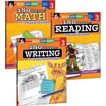 180 Days of Reading, Writing and Math for Third Grade 3-Book