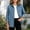 Blue, variant on Girls Denim Jackets Long Sleeve Lapel Casual Loose Fit Button Up Kids Fall Jacket Blue 6-14