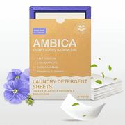 Ambica Laundry Detergent Sheets, Fresh Linen Scent, 30 Count, up to 60 Loads