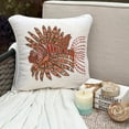 thumbnail image 2 of The HomeCentric Cushion Covers For Chairs, Decorative Orange Pack of 2, 20x20 inch (50x50 cm) Pillow Covers, Linen Beaded Fish Throw Pillow Covers, Sea Creatures Beach Style Style Easter - Koi Carp, 2 of 11