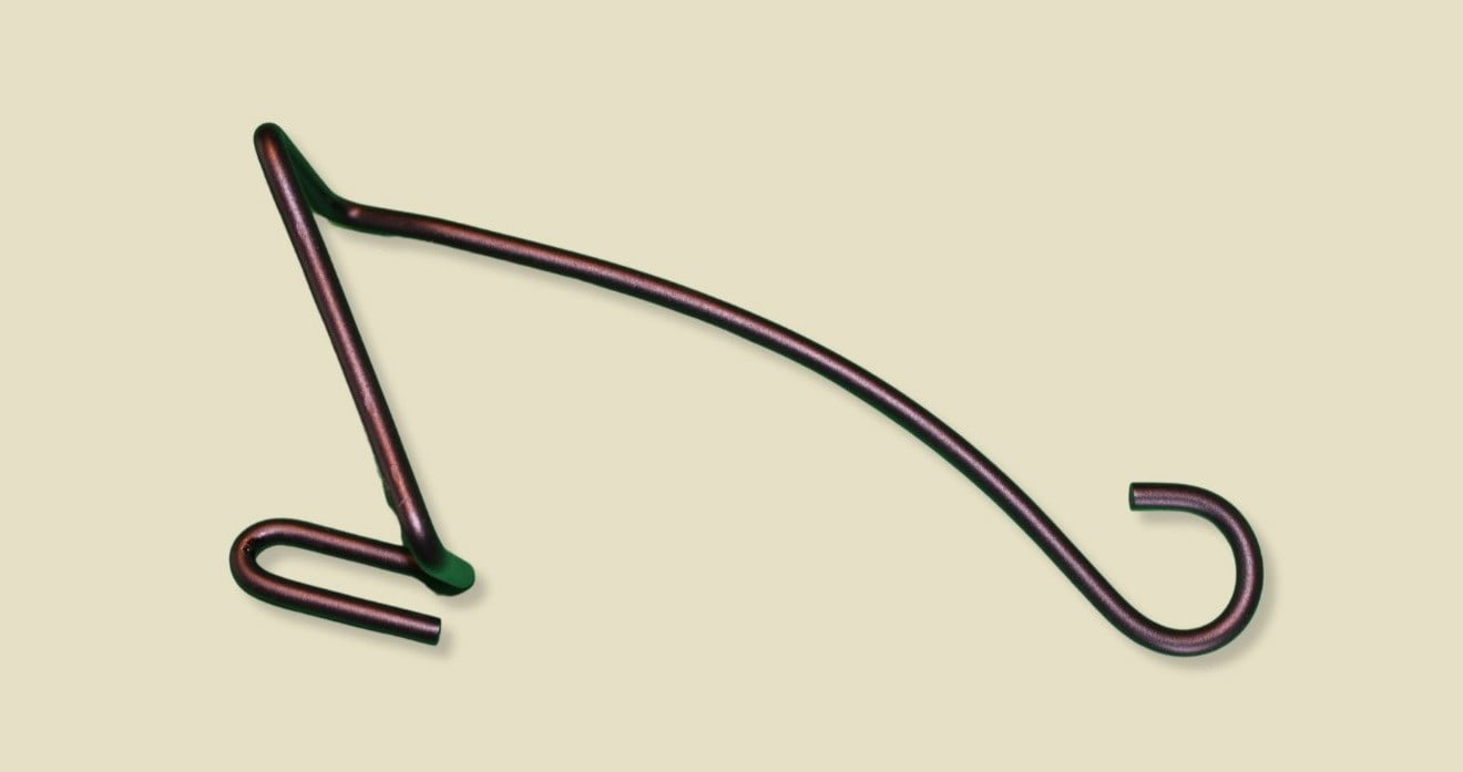 What D Hook Heavy Duty Hanging Plant Hook -for ACTUAL 4" Square Posts, measured 4"x 4" this is larger than the standard wood 4x4