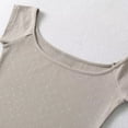 thumbnail image 3 of ATENAR Womens Shirts Casual Shirts Plus Size Solid Tops Khaki M, 3 of 8