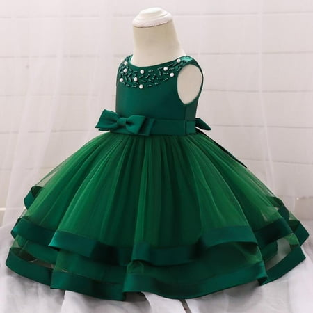 Baby Girl S Dress For Baptism 1st Year Birthday Party Easter Wedding Christen Infant Clothing Walmart Canada