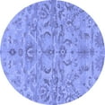 thumbnail image 1 of Ahgly Company Indoor Round Abstract Blue Modern Area Rugs, 8' Round, 1 of 4