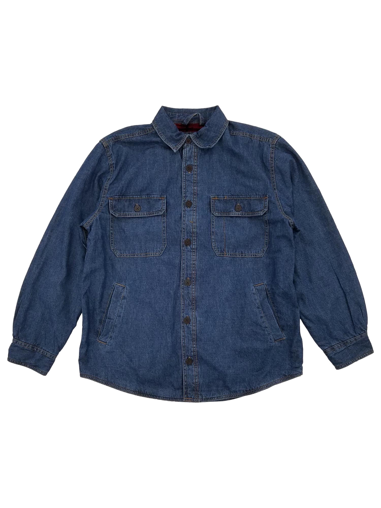 Long Sleeve Denim Shirt Jacket XXL 