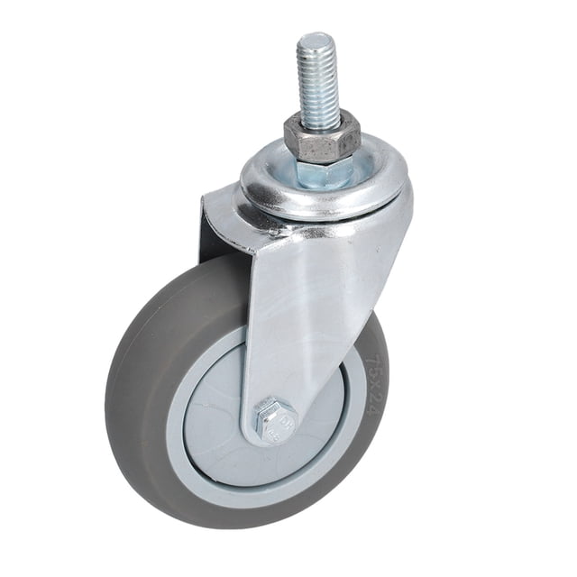 Ruedas giratorias Ruedas giratorias 3 en PVC Durable Resistente al desgaste Gran capacidad de carga Ruedas de vástago para estantes(B)