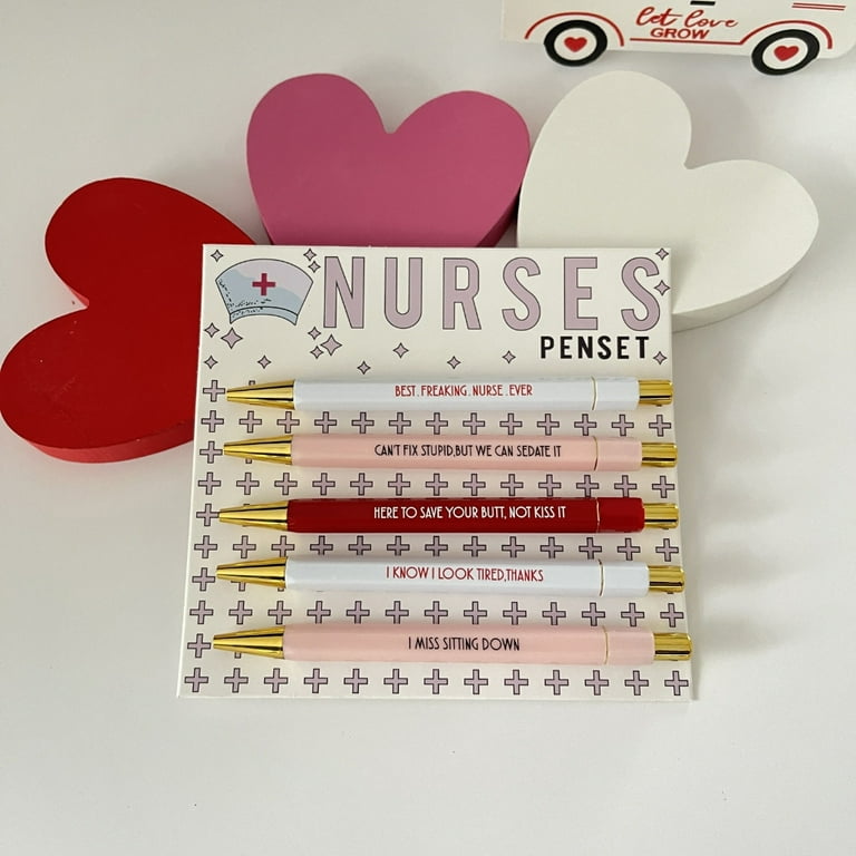 Nurses Multicolor Pen Set | 5 Funny Pens Packaged for Gifting | Best.  Freaking. Nurse. Ever. , I Miss Sitting Down