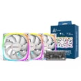 thumbnail image 1 of Ventilador Montech AX120 120 mm PWM 1600 RPM, paquete de 3 con hub de ventilador 6x6, 1 of 2
