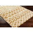 thumbnail image 4 of Hauteloom Promp Shaggy Farmhouse Hallway, Entryway, Bedroom Runner Rug - Bohemian Moroccan Trellis High Plush Pile - Shag Carpet - Mustard, Brown, White - 2'7" x 7'3", 4 of 9