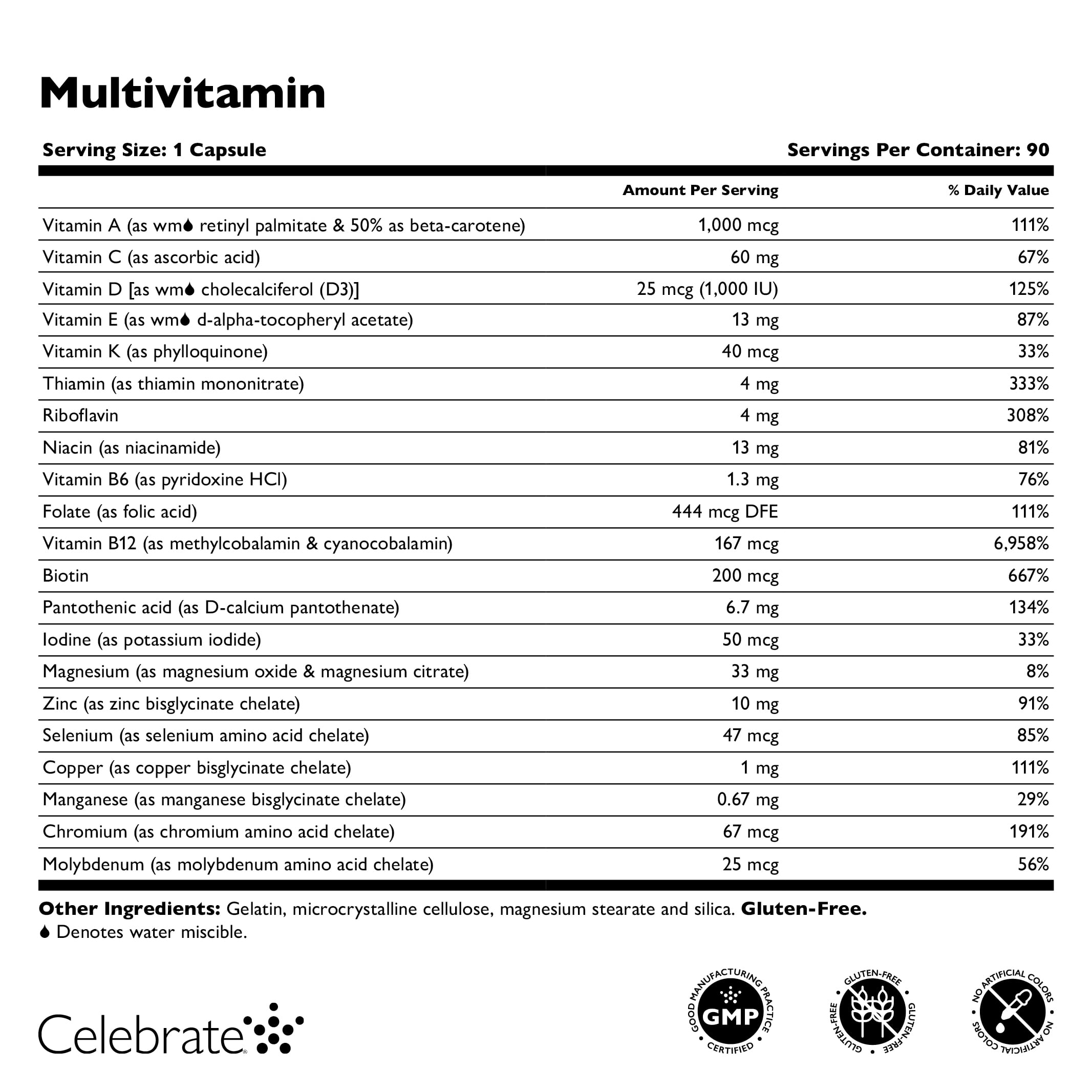 Celebrate Vitamins Bariatric Multivitamin without Iron Capsules, 270 count