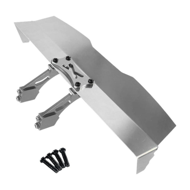 Alerón trasero para coche RC, alerón trasero de metal, portátil, estable, versátil y práctico. Plata