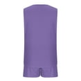 thumbnail image 7 of Zpanxa Two Piece Sets for Women Summer V-Neck Sleeveless Camisole Tops with Pockets Comfy Shirts Biker Shorts Tracksuit Casual Sweat Sets Lounge Sweatsuits Matching Set Purple B XL, 7 of 7