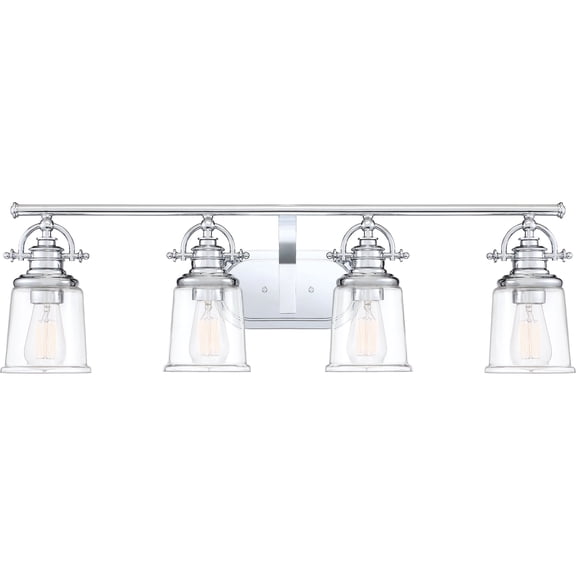 Quoizel Grant 4-Light 10" Bathroom Vanity Light in Polished Chrome