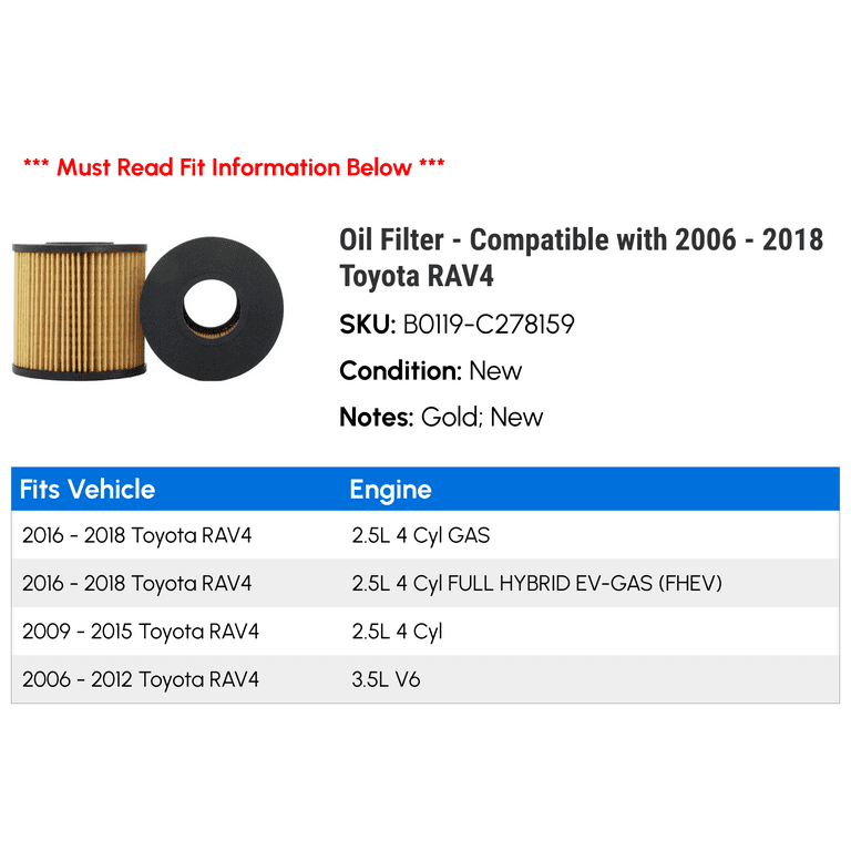 2017 Toyota Rav4 Hybrid Oil Filter Clearance Store