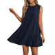 thumbnail image 2 of Vestido Tipo Chaleco Sin Mangas con Cuello Redondo en Color Liso, Azul Marino, Talla XXL, 2 of 6