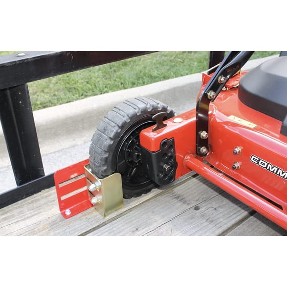 Jungle Jim's Jungle Boot to Secure Push and Some Commercial Mowers or Spreaders to Lawn and Landscape Trailer (Small Mower Boot)
