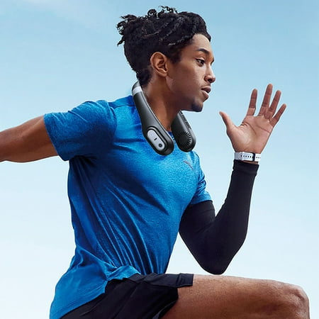 

NGTEVOOS 2023 Hurricaness Leaf Less Neck Hanging Fan Lazy Man Silent Outdoor Portable Conditioner Mini Cold Fan blank D