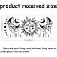 thumbnail image 2 of Moon Sun Wall Decals Flower Feathers Wall Stickers Funny Expressive Sun Art Decor Window Cling Decals for Living Room Bedroom TV Backround Decoration Black DIY-WH0377-144-US23 Black, 2 of 6